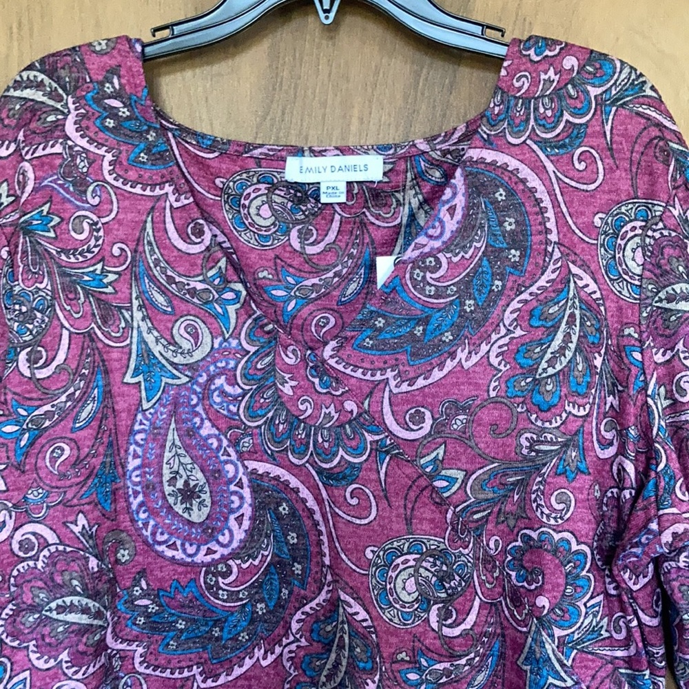Emily Daniels paisley floral print pattern top PXL - Picture 5 of 17